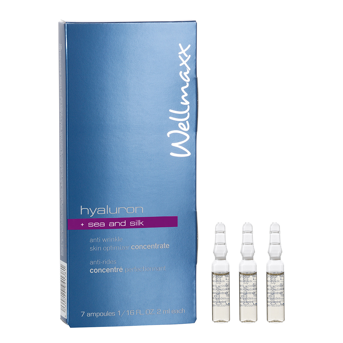 WELLMAXX - hyaluron + sea+silk anti-wrinkle skin optimizer 7x2ml - 2