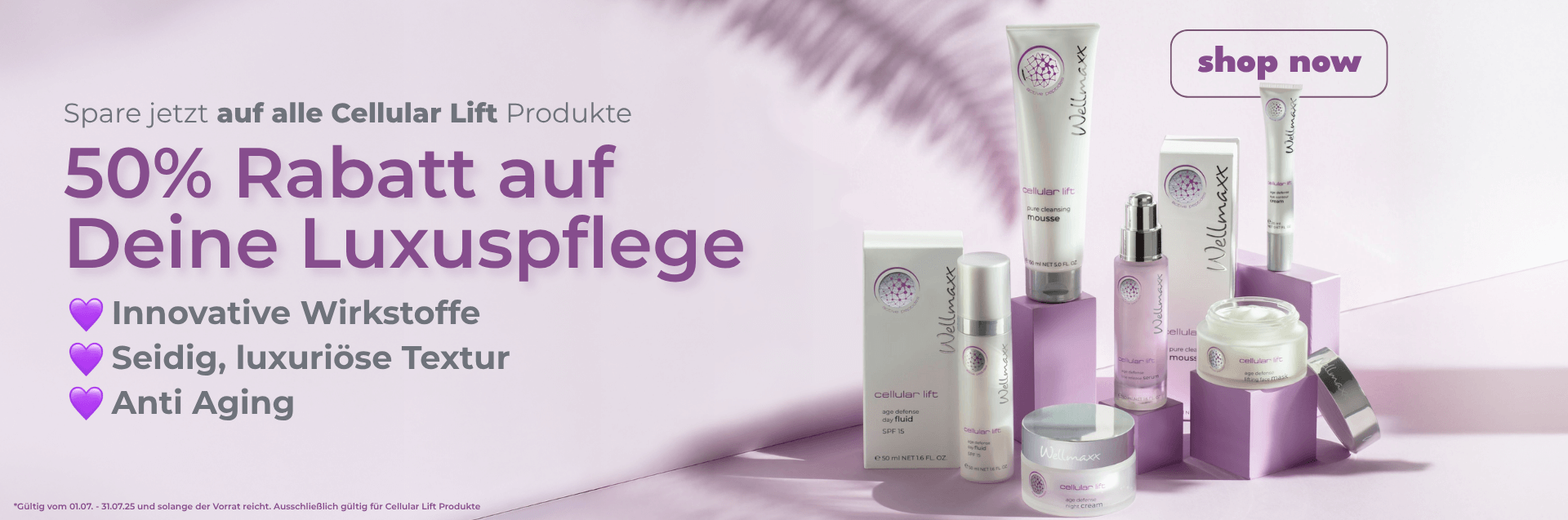 Juliangebot - 50% auf cellular lift Produkte