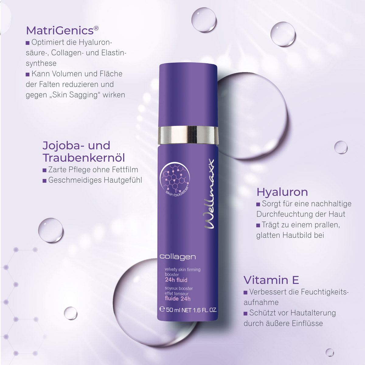 WELLMAXX collagen 24h Fluid Inhaltsstoffe